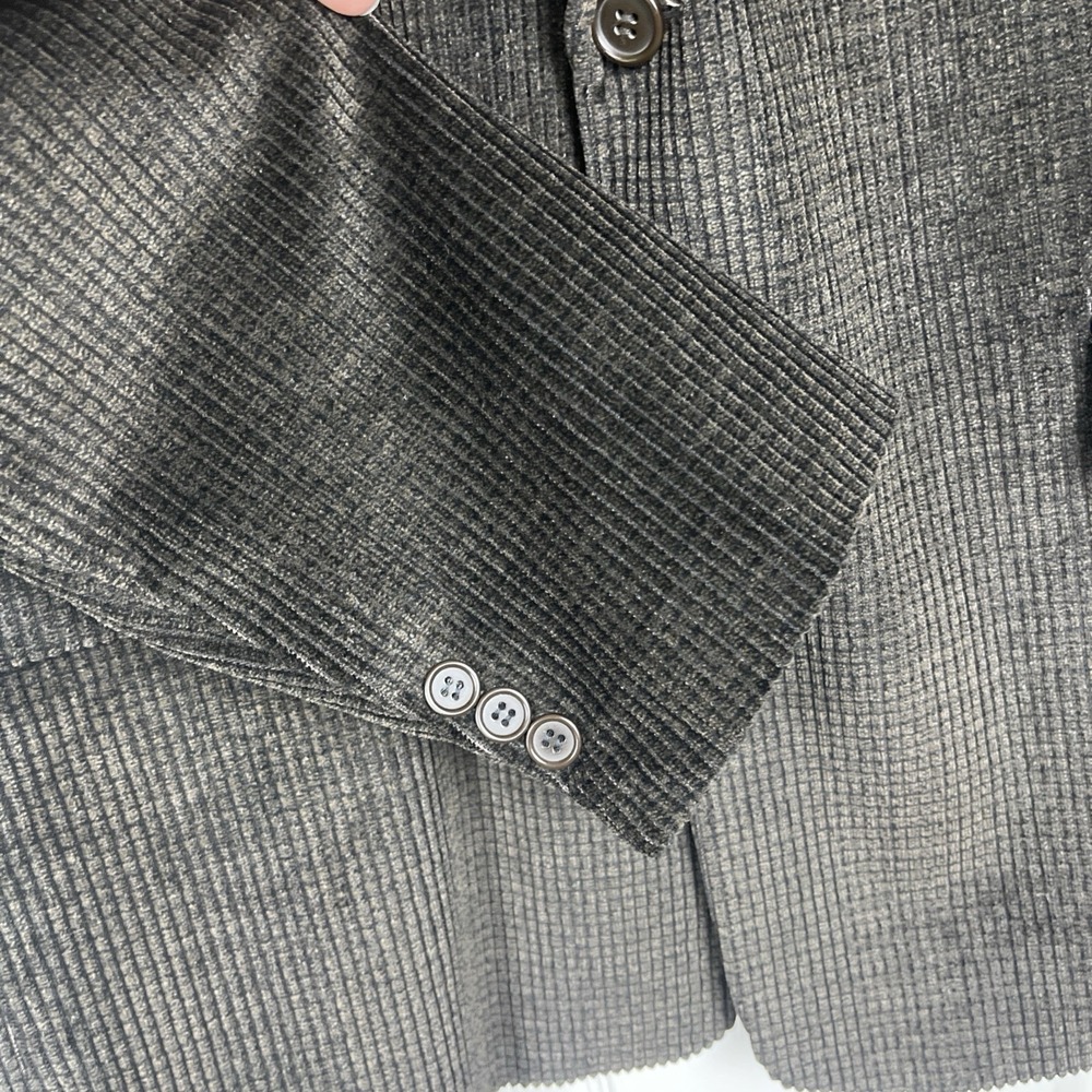 Norm Thompson Men's Sports Coat Dark Brown Check Texture Corduroy Blazer 44L - Picture 4 of 10